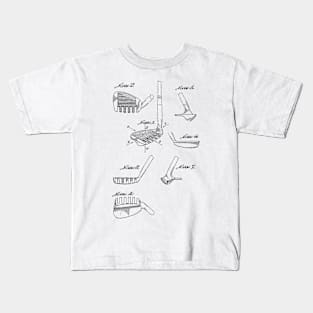 Golf Club Vintage Patent Hand Drawing Kids T-Shirt